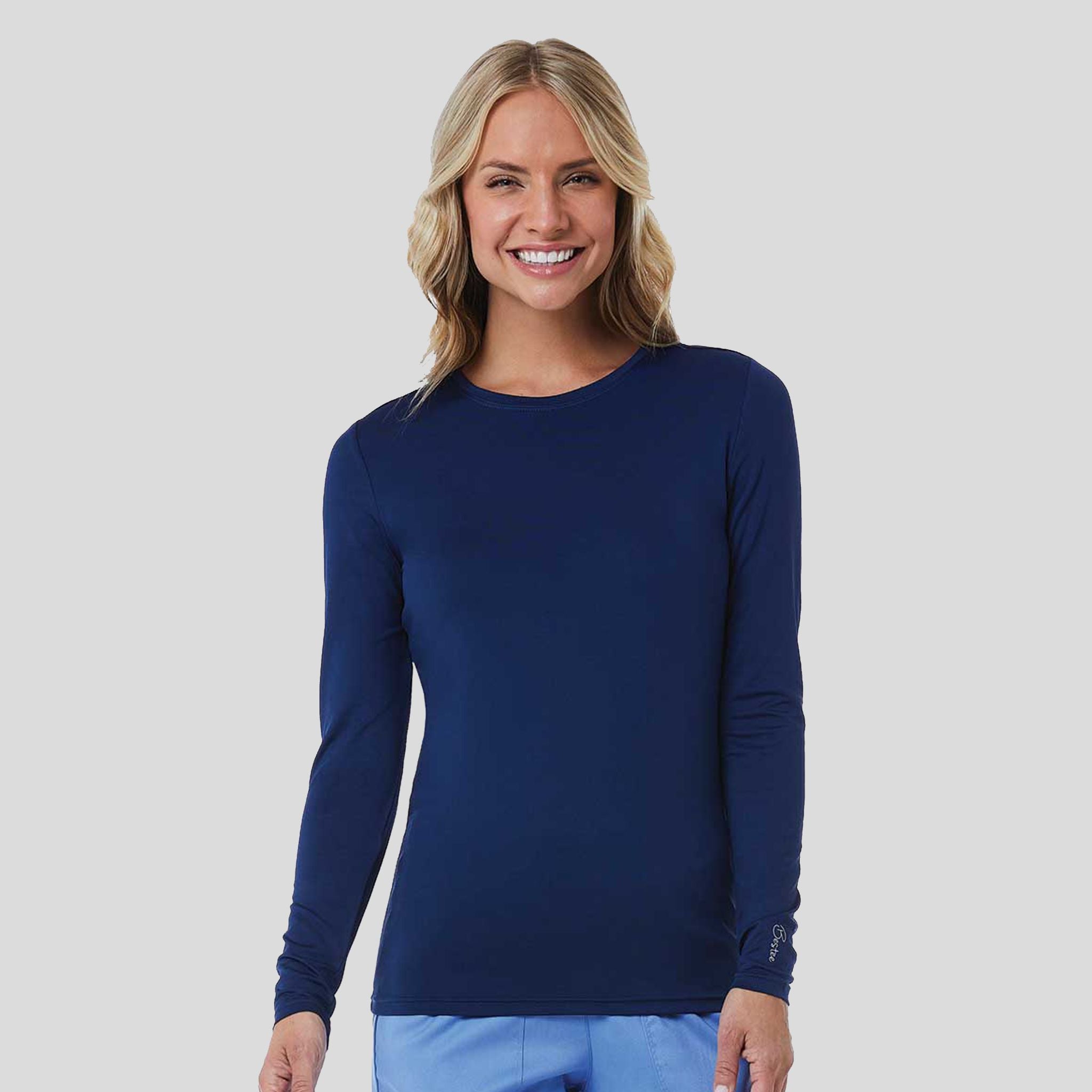 Women's Basic Long Sleeve Under Scrub Tee