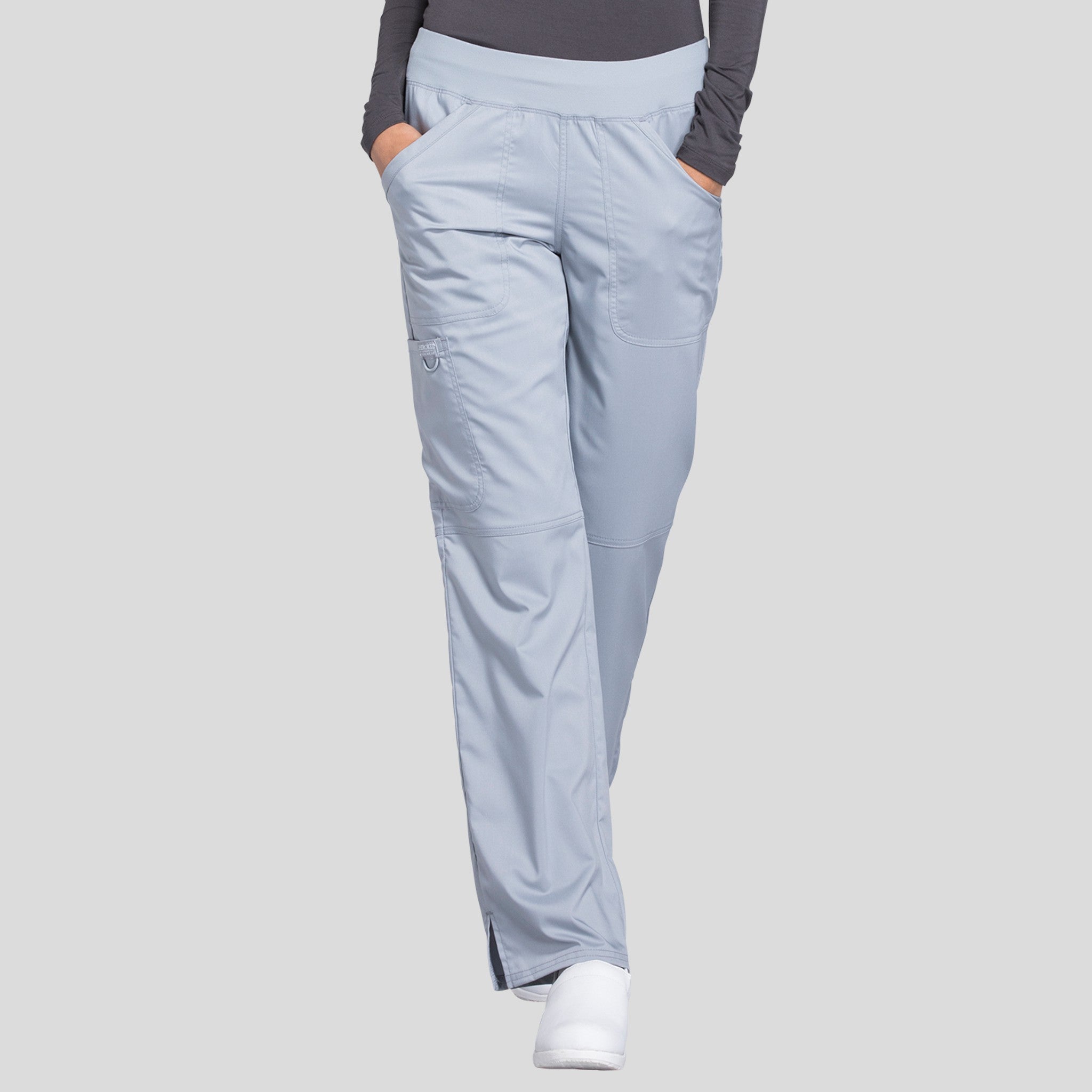 Women's Elastic Waistband Cargo Pull-On Scrub Pant