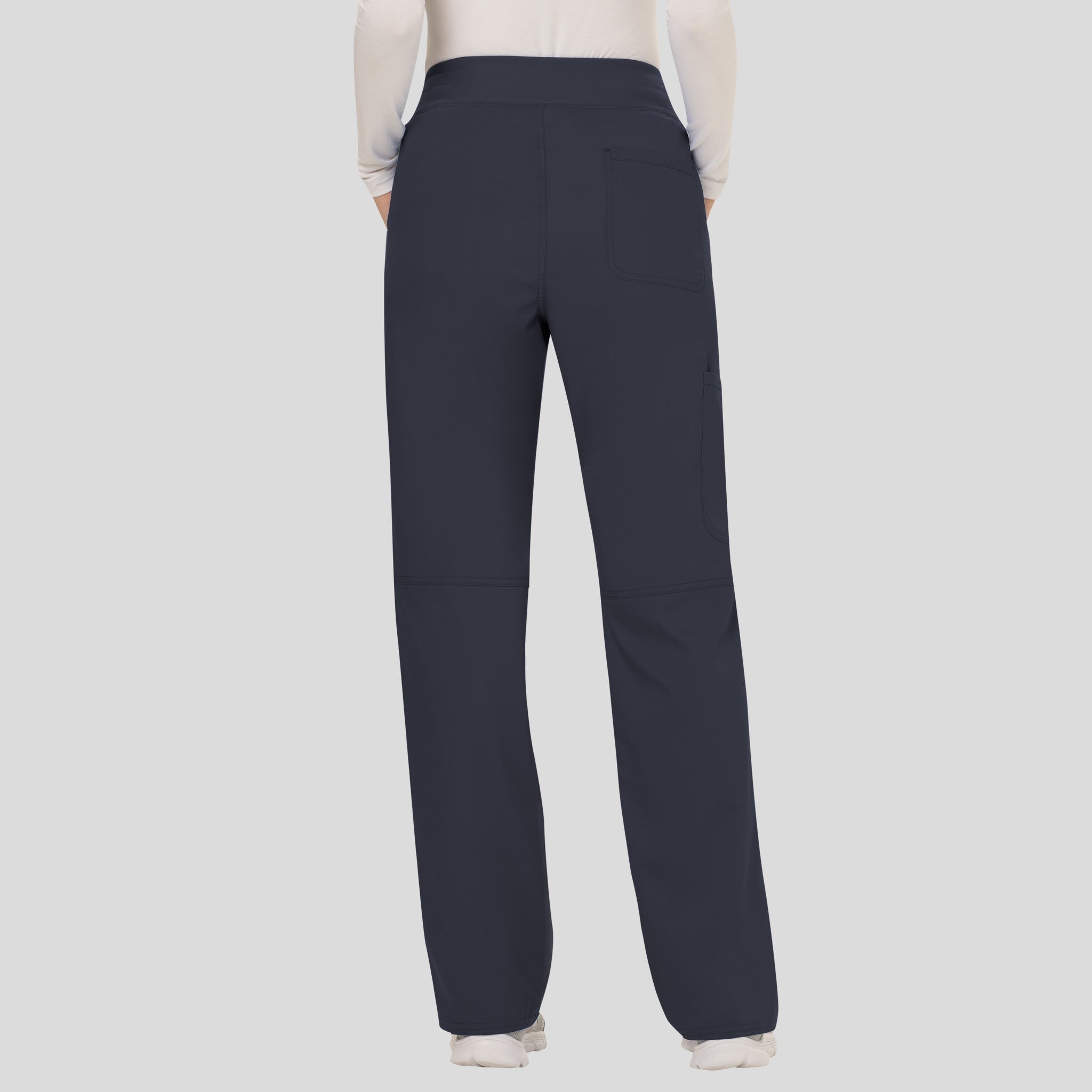 Women's Elastic Waistband Cargo Pull-On Scrub Pant