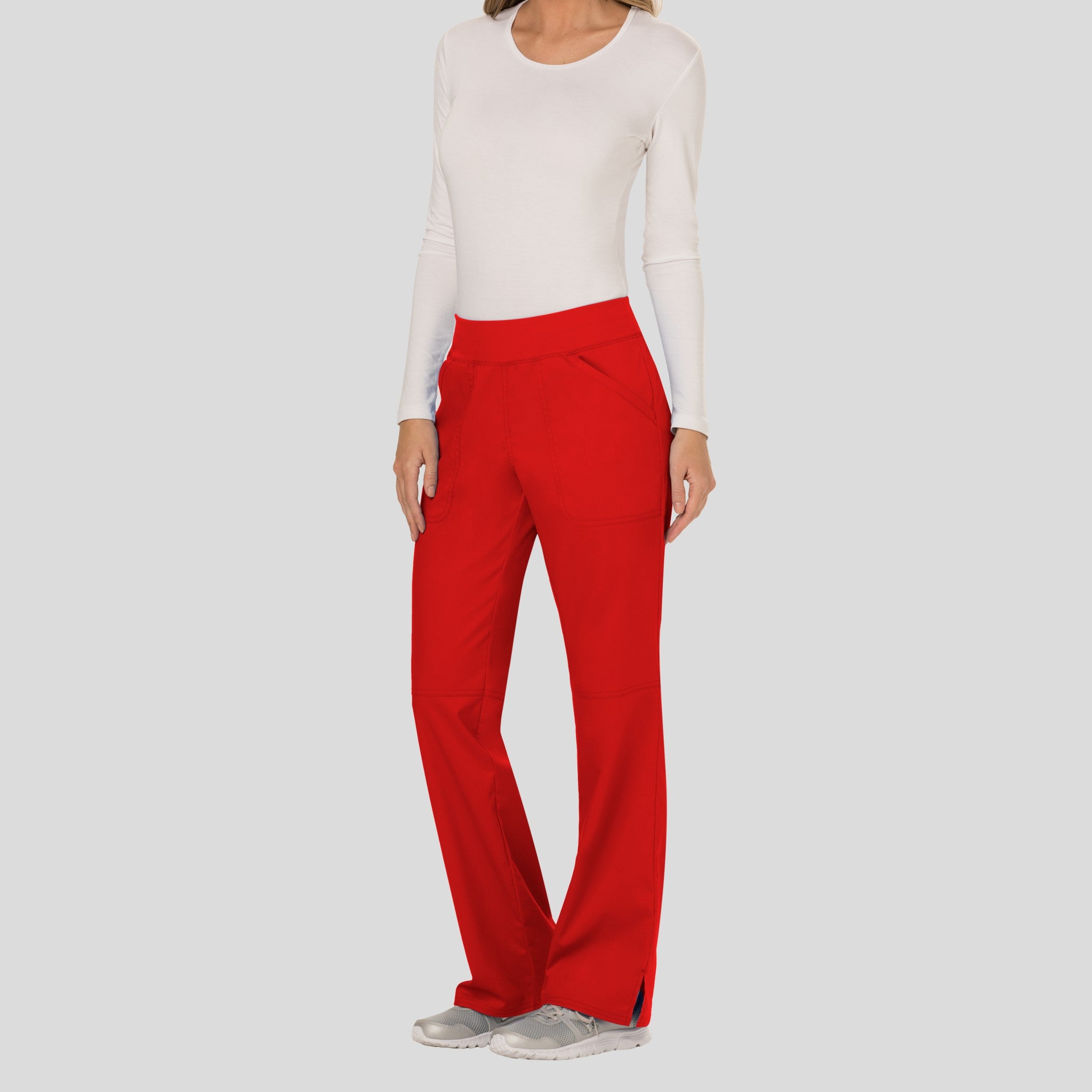 Women's Elastic Waistband Cargo Pull-On Scrub Pant