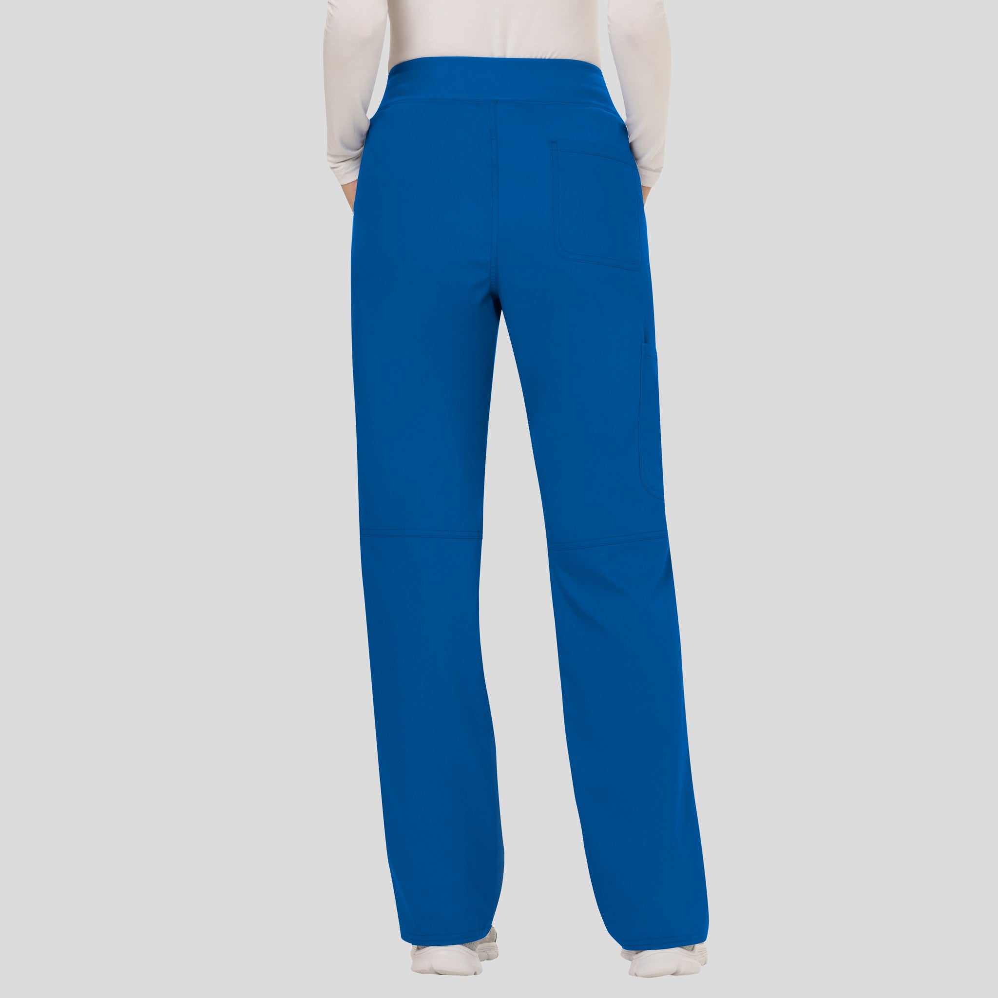 Women's Elastic Waistband Cargo Pull-On Scrub Pant