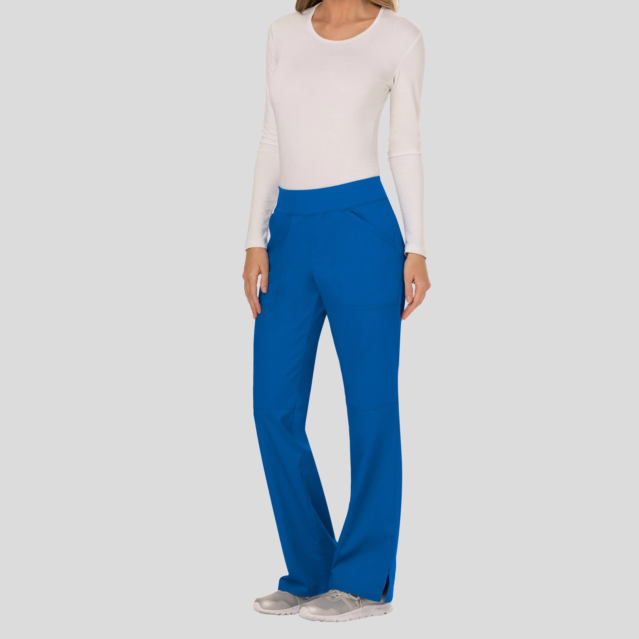 Women's Elastic Waistband Cargo Pull-On Scrub Pant