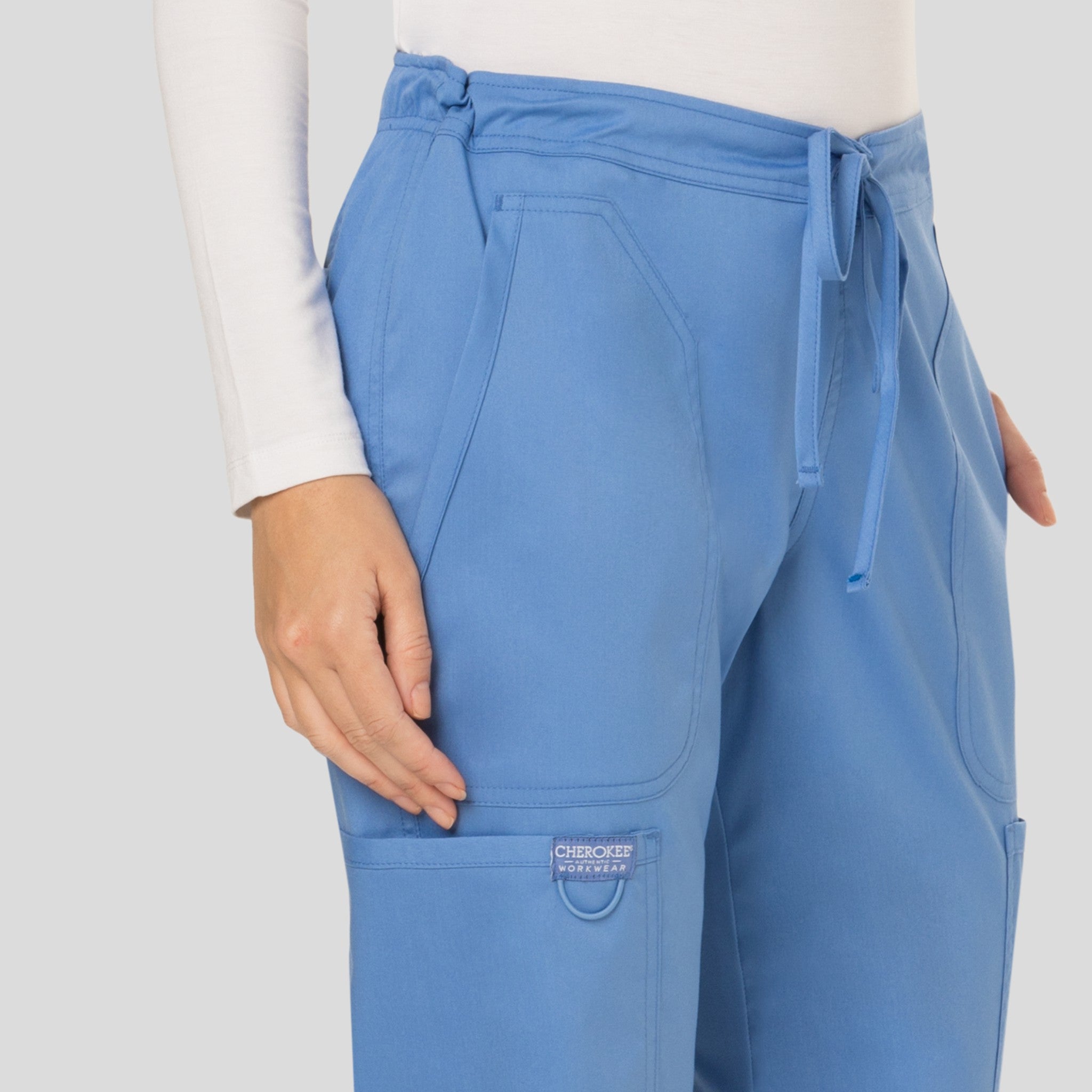 Women's Drawstring Flare Scrub Pant