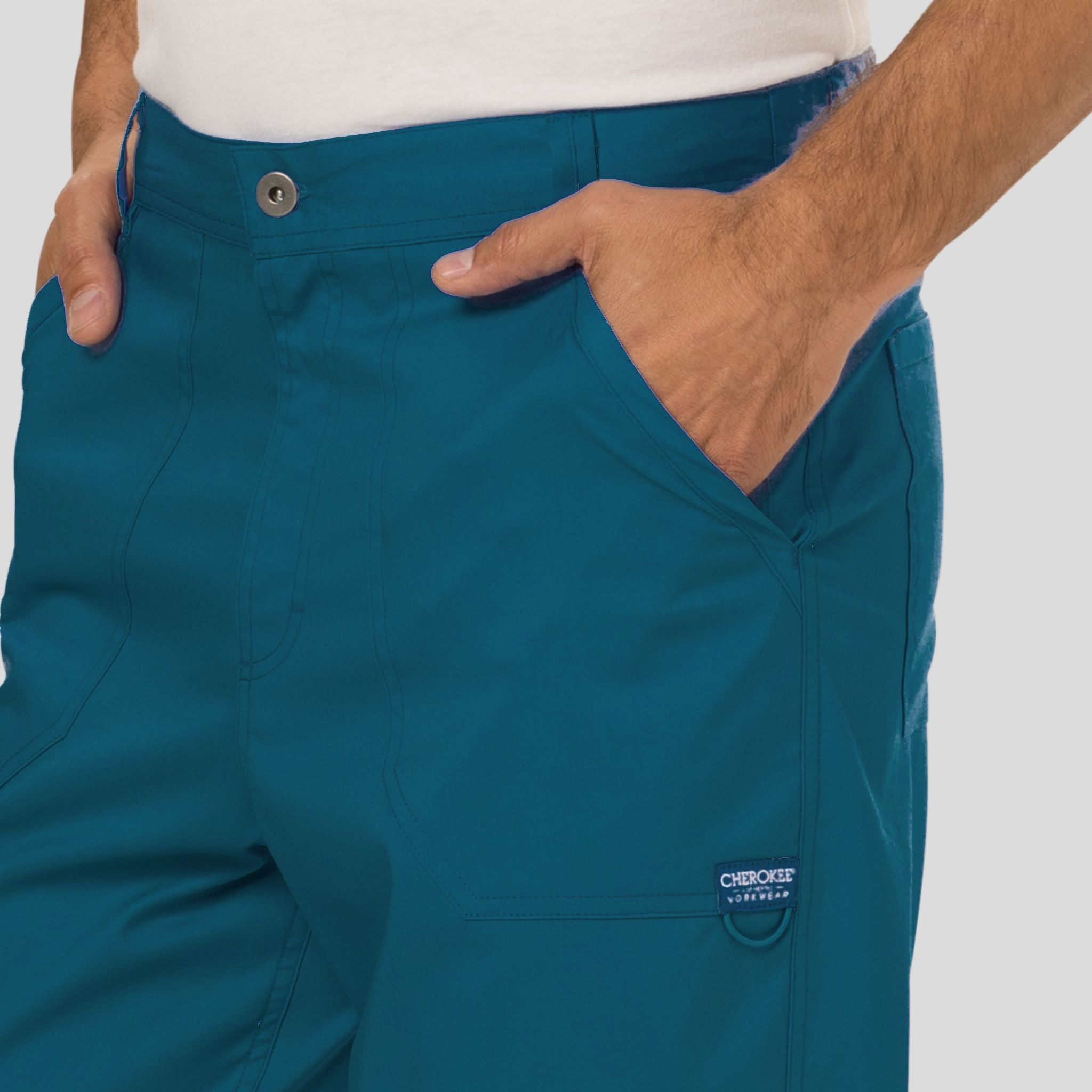 Men's Zip Fly Cargo Scrub Pant