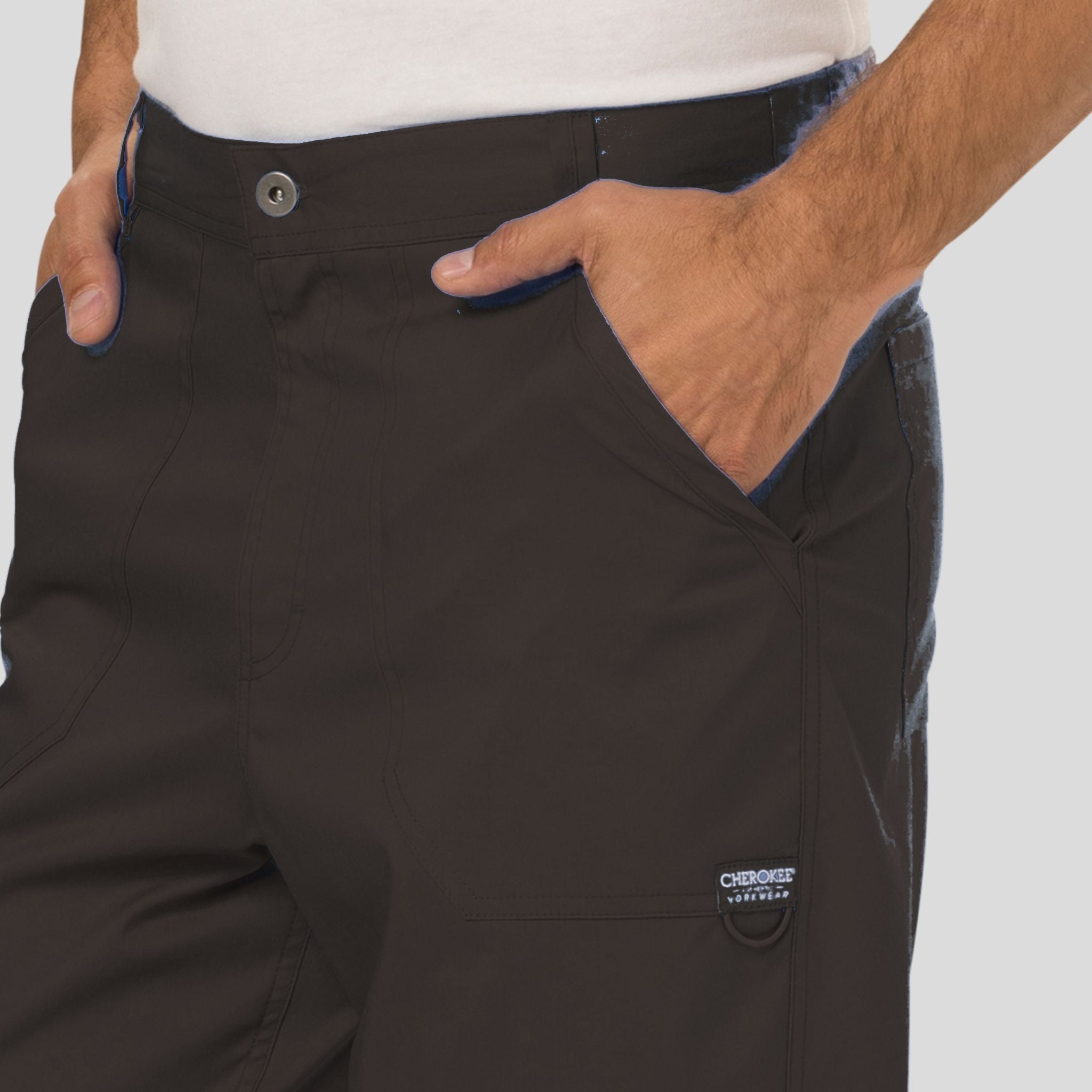 Men's Zip Fly Cargo Scrub Pant