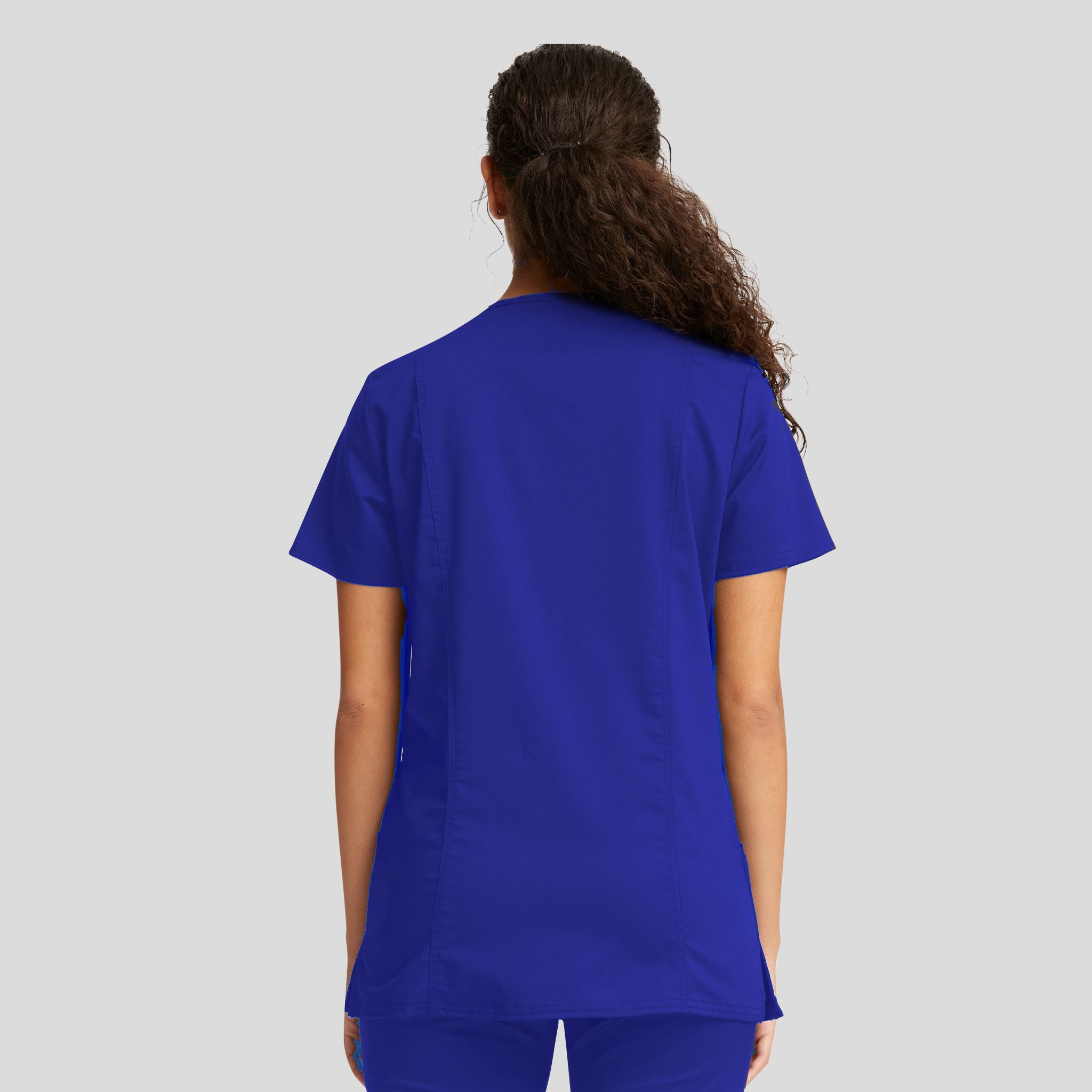 Women's V-Neck Solid Scrub Top