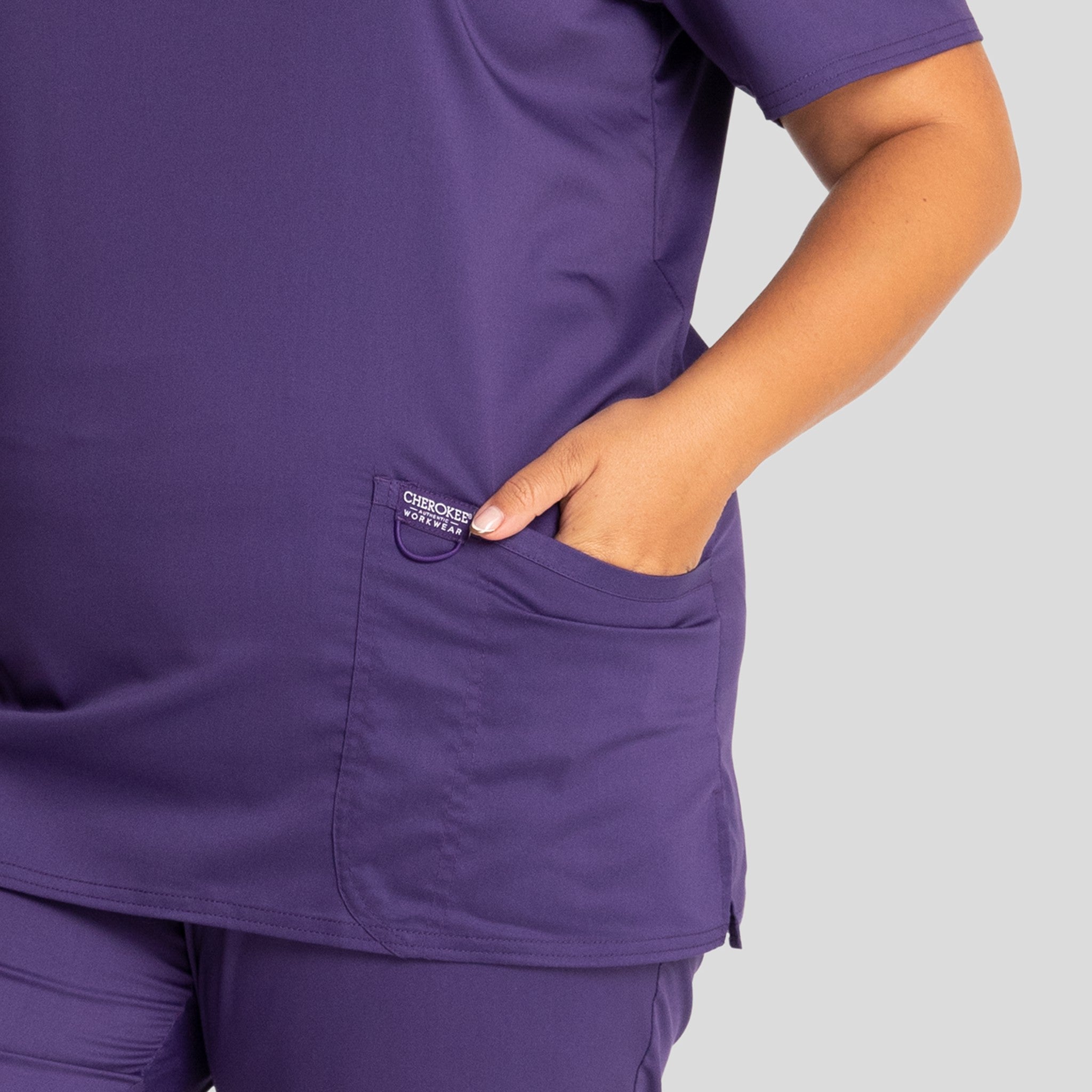 Women's V-Neck Solid Scrub Top