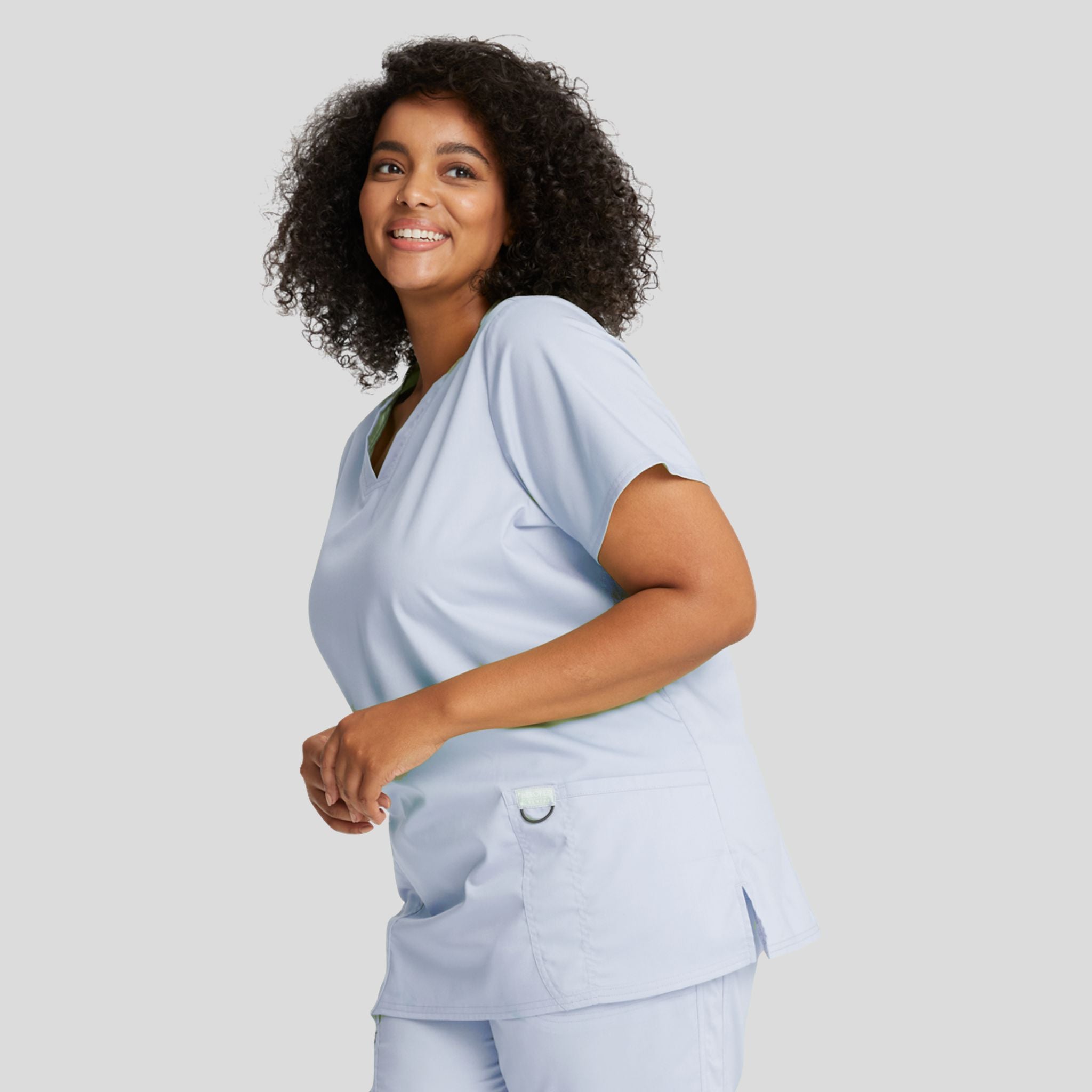 Women's V-Neck Solid Scrub Top