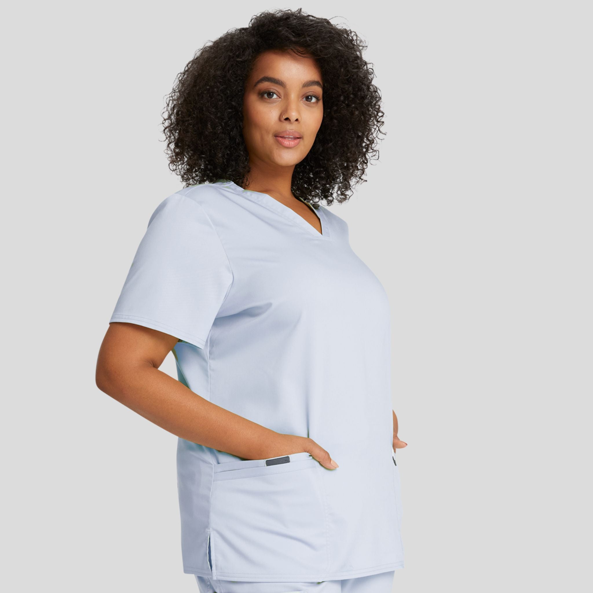 Women's V-Neck Solid Scrub Top