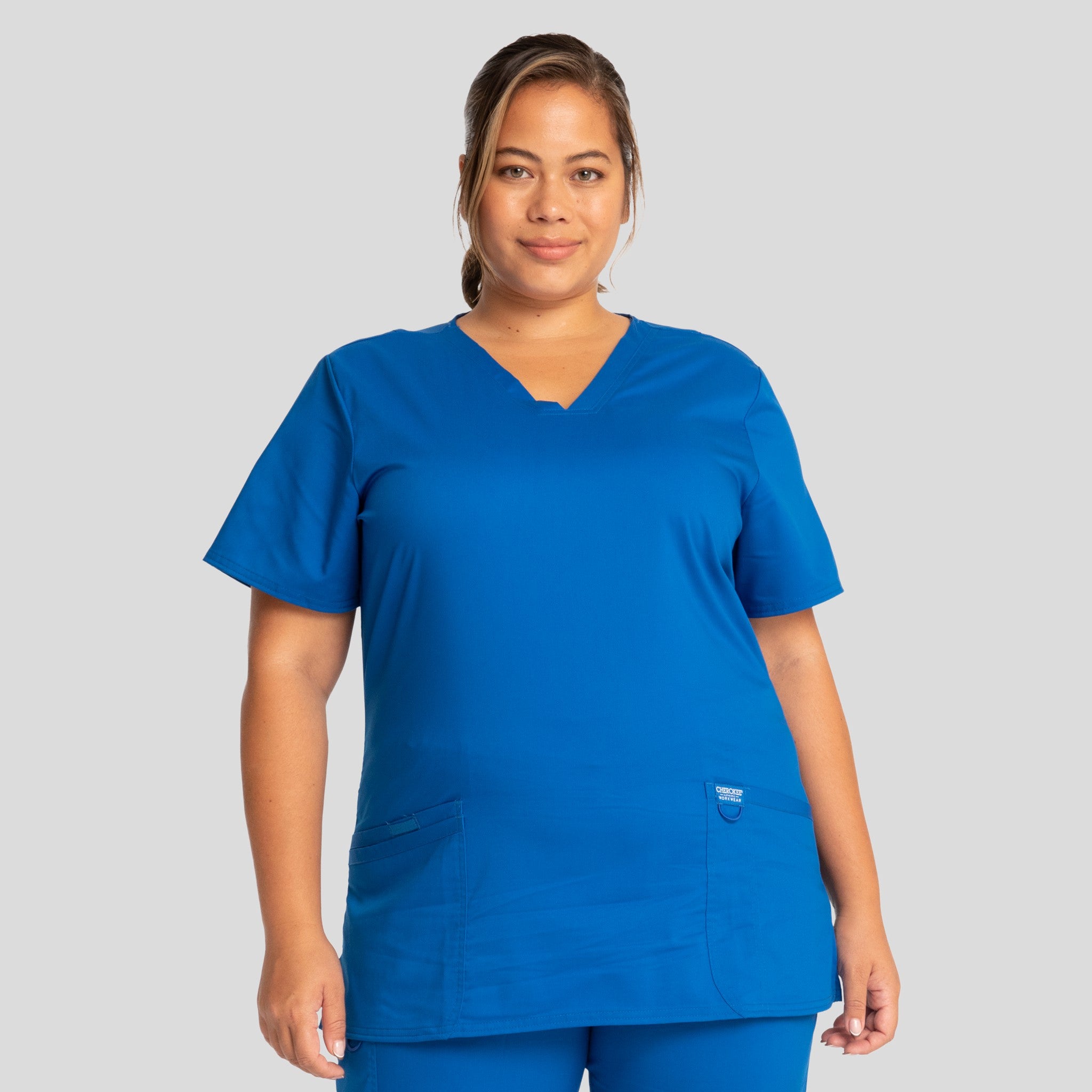 Women's V-Neck Solid Scrub Top
