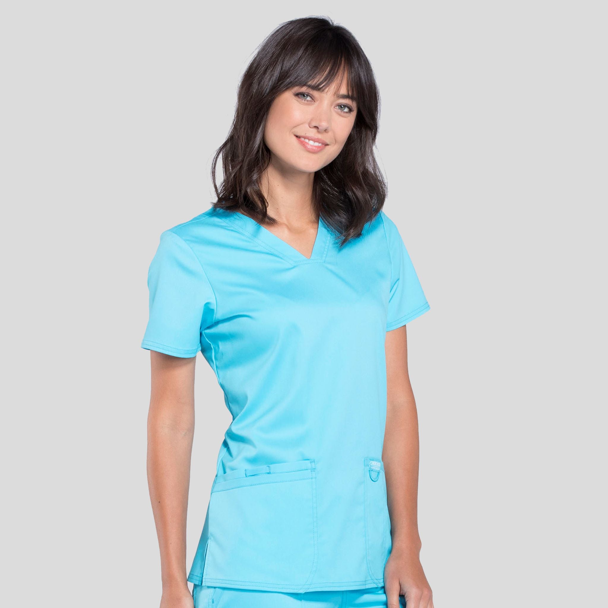Women's V-Neck Solid Scrub Top