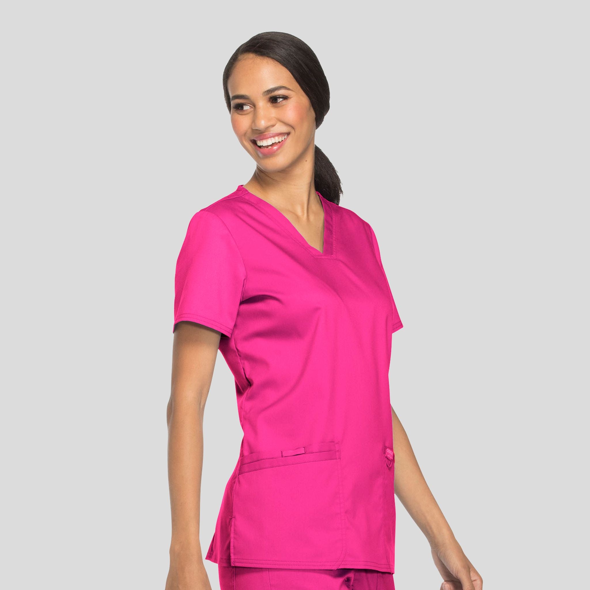 Women's V-Neck Solid Scrub Top