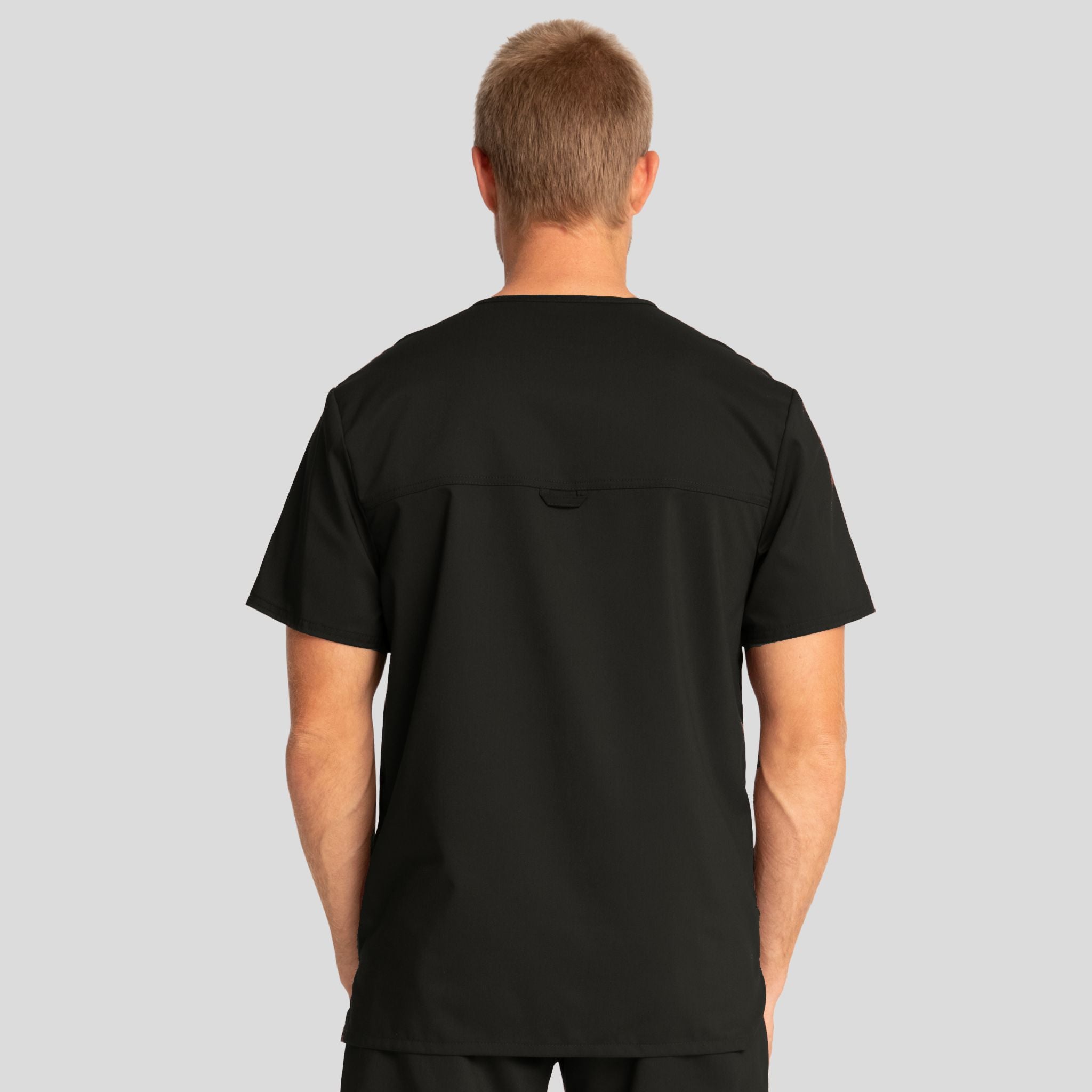 Men's V-Neck Solid Scrub Top