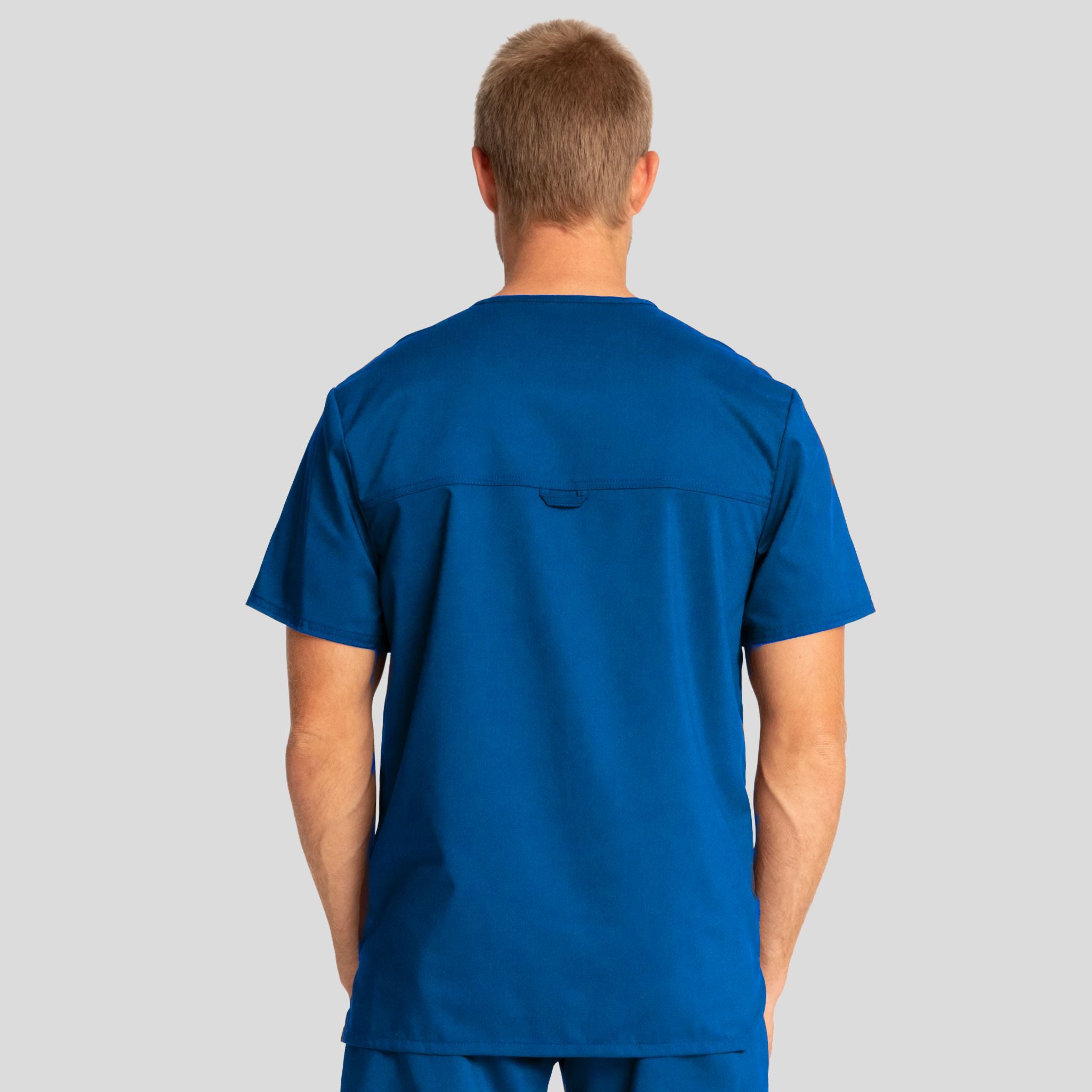 Men's V-Neck Solid Scrub Top